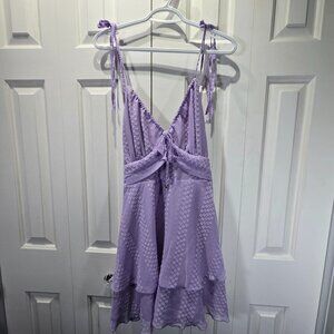 Women’s Purple Short Romper with Back Tie-Up – Size XXLarge
